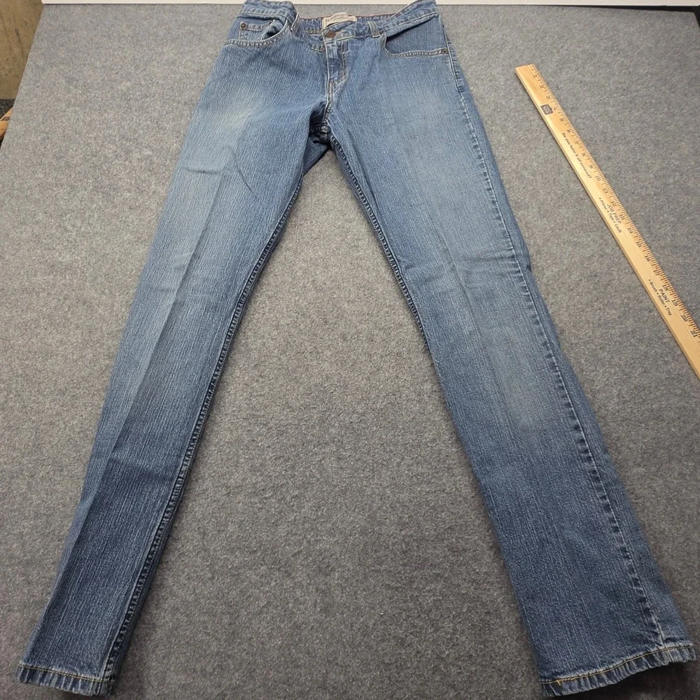Levi Strauss Signature Mens Stretch Mid Rise Straight Leg Jeans Blue 32x31
